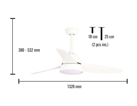 Ventilador De Sostre Amb Llum Brisa Blanc