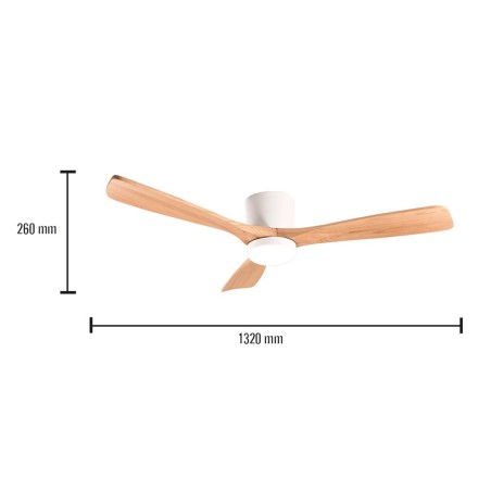 Ventilador De Techo Con Luz Celestine Madera