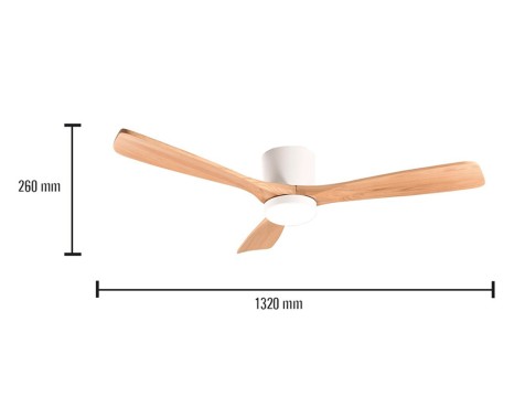 Ventilador De Techo Con Luz Celestine Madera