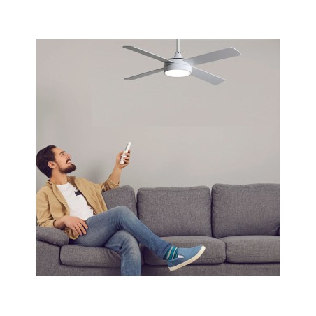 Ventilador De Techo Con Luz Diablo Blanco