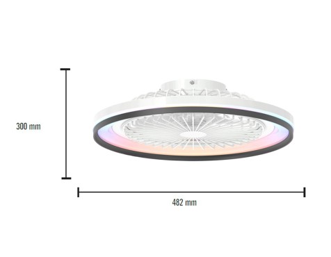 Ventilador De Sostre Amb Llum Elisi Blanc