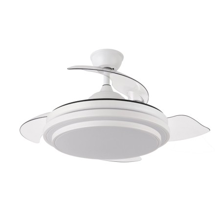 Ventilador De Techo Con Luz Eolos Blanc