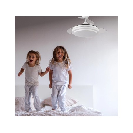Ventilador De Techo Con Luz Eolos Blanc