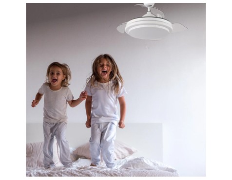 Ventilador De Techo Con Luz Eolos Blanc