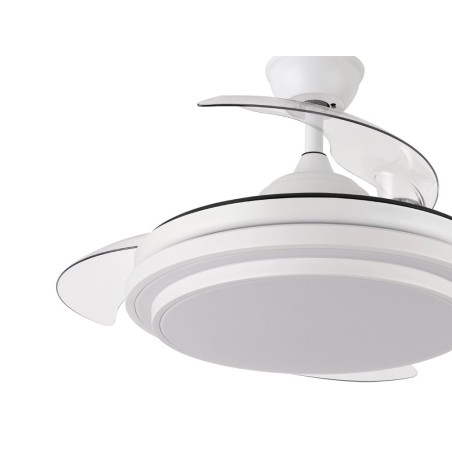 Ventilador De Techo Con Luz Eolos Blanc