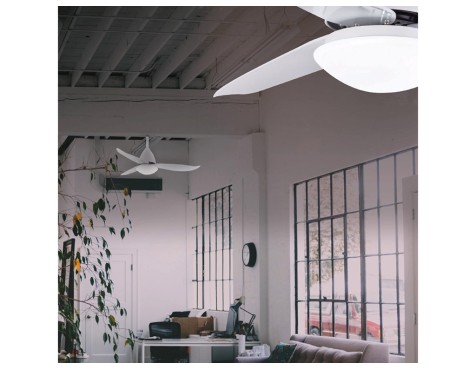 Ventilador De Sostre Amb Llum Kona Blanc