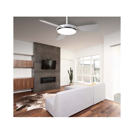Ventilador De Techo Con Luz Leste Blanco
