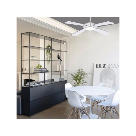 Ventilador De Techo Con Luz Meltemi Blanco
