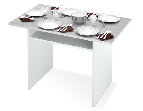 Mesa Cocina Plegable Tavolo Blanco Cemento