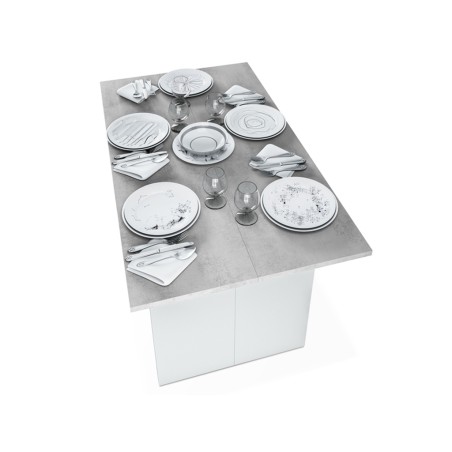 Mesa Cocina Plegable Tavolo Blanco Cemento