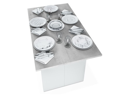 Mesa Cocina Plegable Tavolo Blanco Cemento