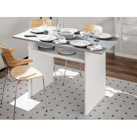 Mesa Cocina Plegable Tavolo Blanco Cemento