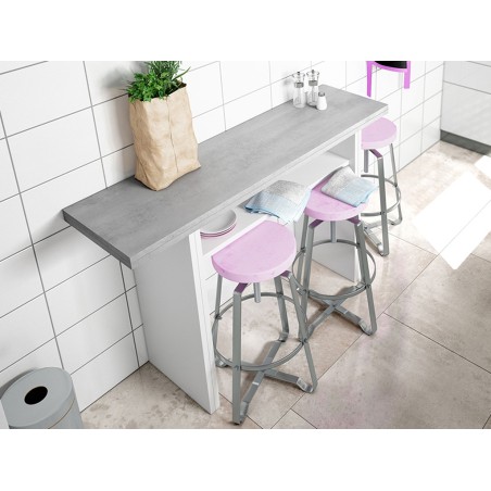 Mesa Cocina Plegable Tavolo Blanco Cemento