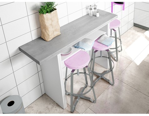 Mesa Cocina Plegable Tavolo Blanco Cemento