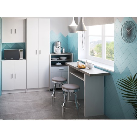 Mesa Cocina Plegable Tavolo Blanco Cemento