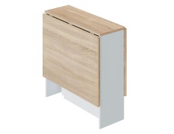 Mesa De Cocina Extensible Fly Roble Y Blanco