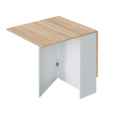 Mesa De Cocina Extensible Fly Roble Y Blanco
