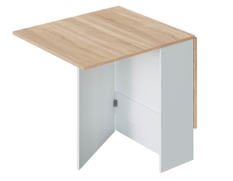 Mesa De Cocina Extensible Fly Roble Y Blanco