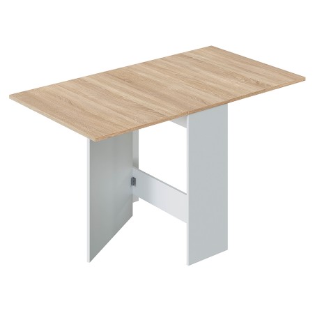 Mesa De Cocina Extensible Fly Roble Y Blanco