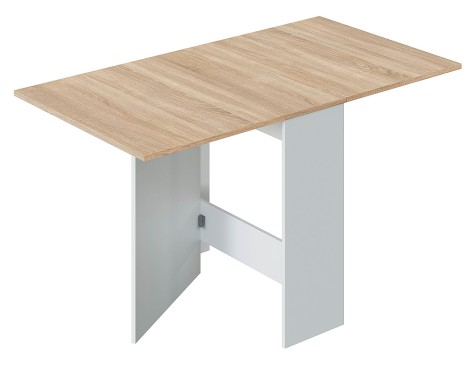 Mesa De Cocina Extensible Fly Roble Y Blanco