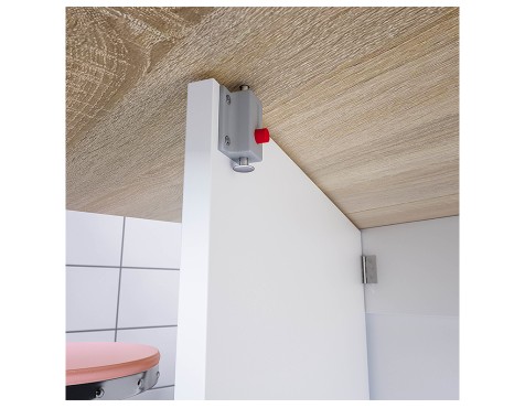 Mesa De Cocina Extensible Fly Roble Y Blanco