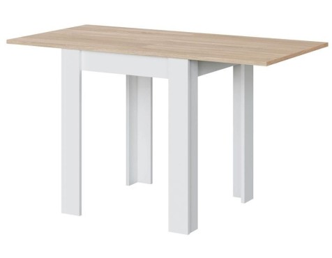  Mesa De Cocina Extensible Livre Roble Y Blanco