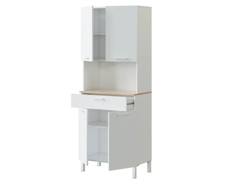 Mueble Auxiliar Cocina Roble Canadian Blanco Artik