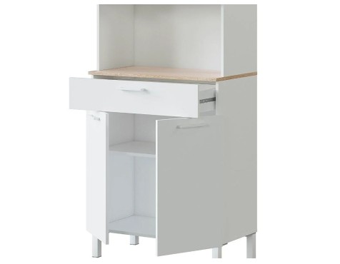 Mueble Auxiliar Cocina Roble Canadian Blanco Artik
