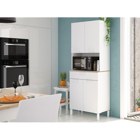 Mueble Auxiliar Cocina Roble Canadian Blanco Artik