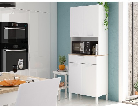 Mueble Auxiliar Cocina Roble Canadian Blanco Artik