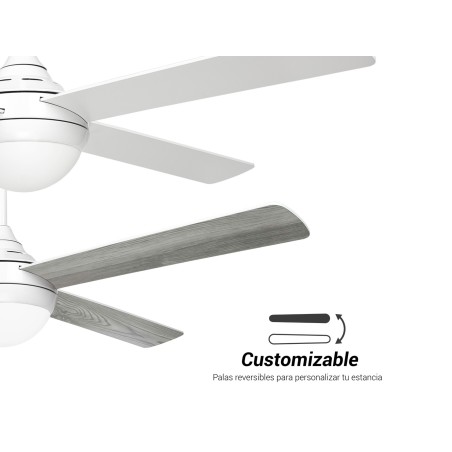 Ventilador De Techo Con Luz Blanco Baloo