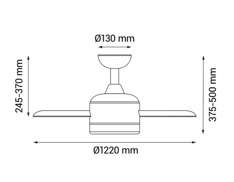 Ventilador De Techo Con Luz Blanco Baloo