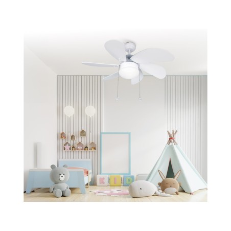 Ventilador De Techo Con Luz Larde Blanco