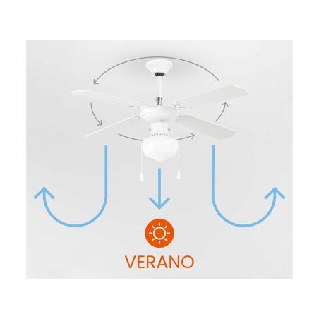  Ventilador De Sostre Amb Llum Blanc Barein