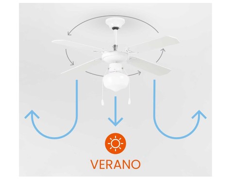  Ventilador De Sostre Amb Llum Blanc Barein