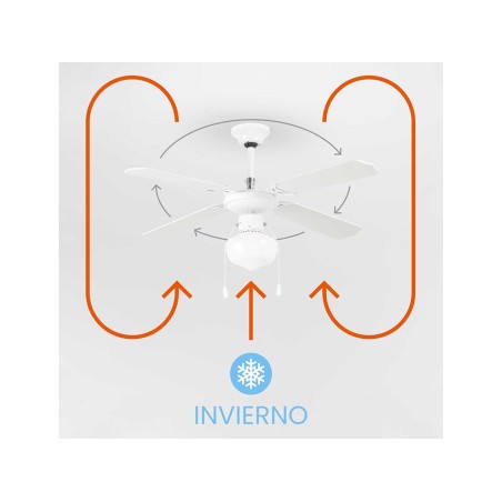  Ventilador De Sostre Amb Llum Blanc Barein