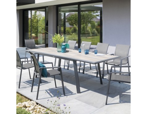 Mesa Extensible Pavane Gris Grafito