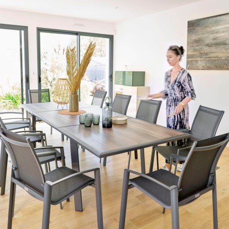 Mesa Extensible Pavane Gris Grafito
