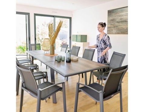 Mesa Extensible Pavane Gris Grafito