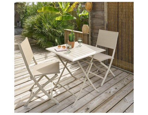 Mesa De Jardín Plegable Cuadrada Azua Arcilla