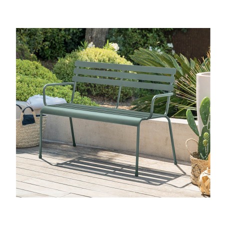 Banc Jardí Greensboro Metall Verd Oliva