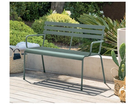 Banc Jardí Greensboro Metall Verd Oliva