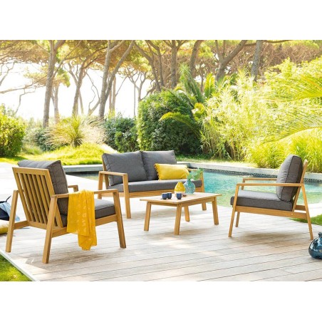 Conjunt De Jardí Cafè Tiwi Negre/Marró 4 Places