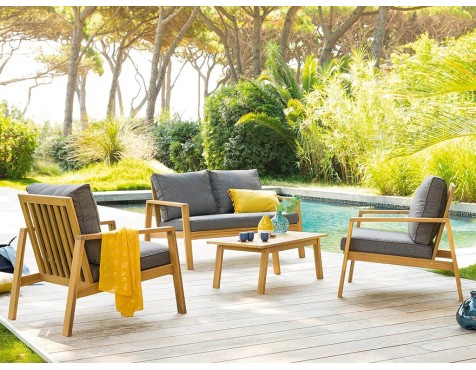 Conjunt De Jardí Cafè Tiwi Negre/Marró 4 Places