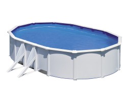 Piscina Ovalada Fidji Acero Chapa Blanca