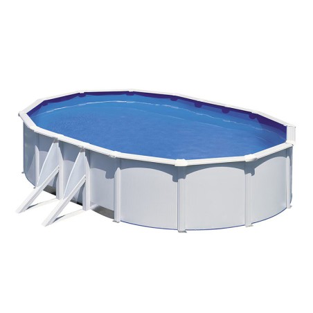 Piscina Ovalada Fidji Acero Chapa Blanca