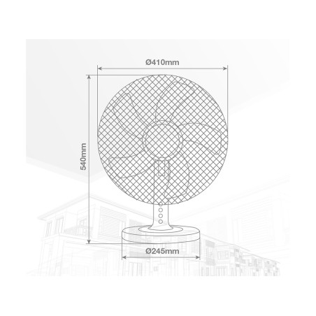 Ventilador De Sobretaula Macomia Negre