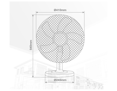 Ventilador De Sobretaula Macomia Negre