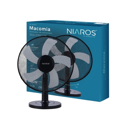 Ventilador De Sobretaula Macomia Negre