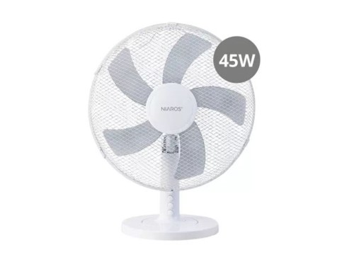 Ventilador De Sobretaula Macomia Blanc